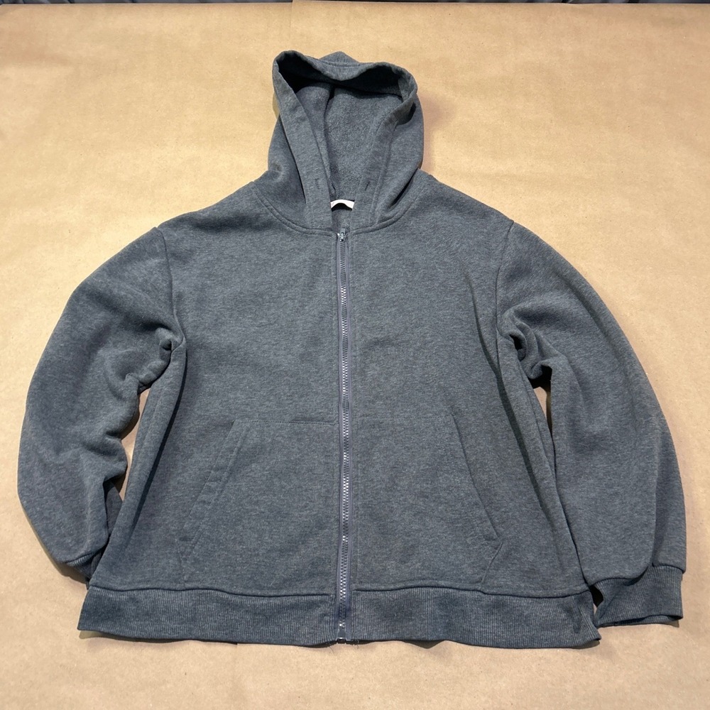Romwe Gray Full Zip Hoodie Women Size S
